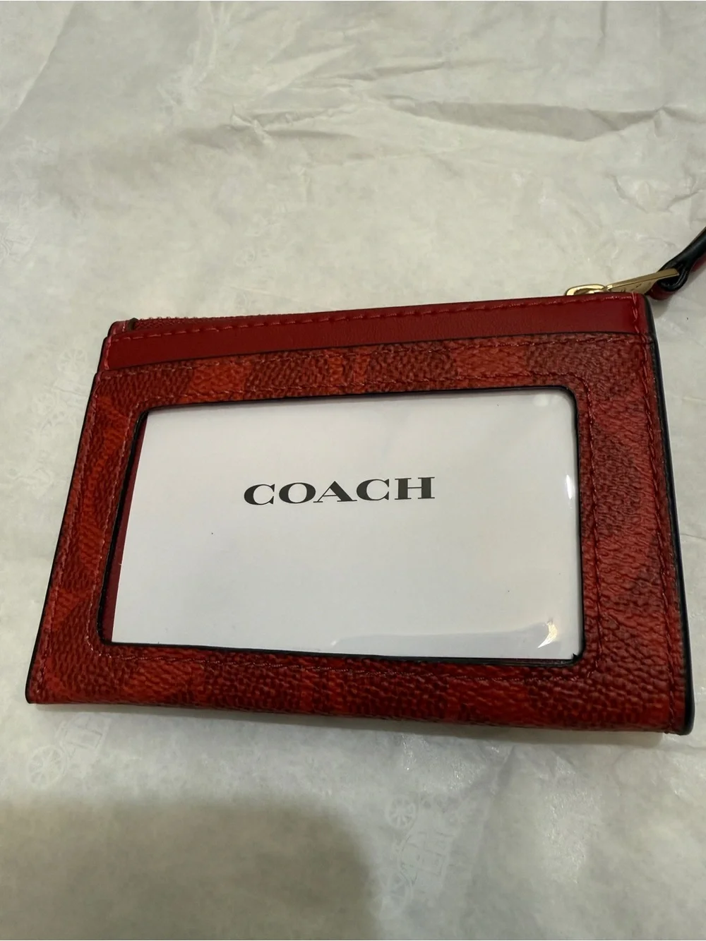 Coach Mini Skinny Id Case In  Signature Canvas